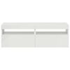 vidaXL TV Cabinets with LED Lights 2 pcs High Gloss White 60x35x40 cm
