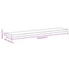 vidaXL Floating Wall Shelves 2 pcs White 120x23.5x3.8 cm MDF