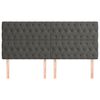 vidaXL Headboard Dark Grey 200x7x118/128 cm Velvet