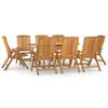 vidaXL 9 Piece Garden Dining Set Solid Wood Teak