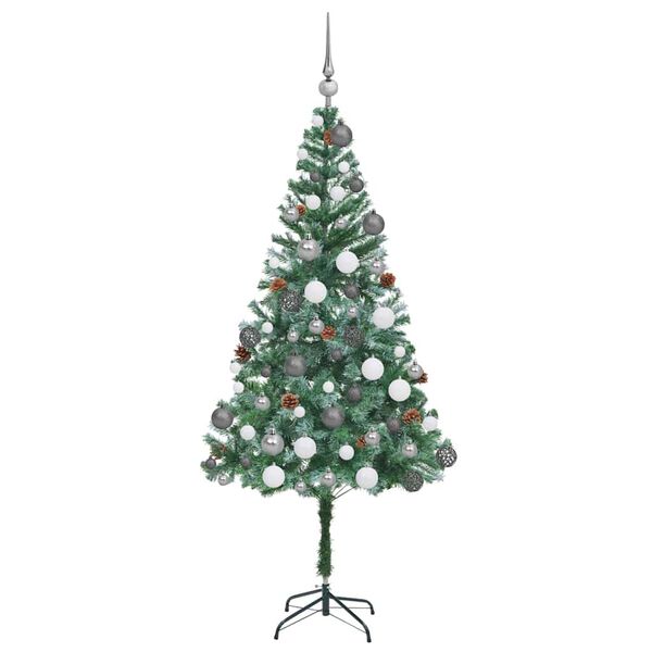 vidaXL Artificial Christmas Tree with Stand Green 180 cm PVC and Steel