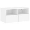 vidaXL TV Wall Cabinet White 60x30x30 cm Engineered Wood