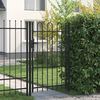 vidaXL Fence Gate "BOXTEL" Single Door with Arched Top Steel 1x1,5 m Black