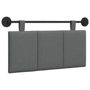 vidaXL Hanging Headboard Dark Grey Fabric