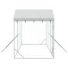 vidaXL Outdoor Dog Kennel with Roof Silver 6x2x2.5 m Galvanised Steel