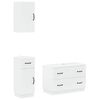 vidaXL 3 Piece Bathroom Cabinet Set HOORN White Engineered Wood
