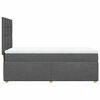 vidaXL Box Spring Bed with Mattress Dark Grey King Single Fabric