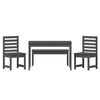 vidaXL 4 Piece Garden Dining Set Grey Solid Wood Pine