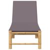 vidaXL Sun Lounger with Cushions 55x199x30 cm Bamboo