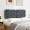 vidaXL Headboard Cushion Dark Grey 107 cm King Single Velvet