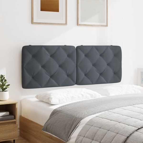 vidaXL Headboard Cushion Dark Grey 107 cm King Single Velvet