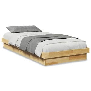 vidaXL Bed Frame Without Mattress 90x190 cm Solid Oak Wood