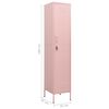 vidaXL Locker Cabinet Pink 35x46x180 cm Steel
