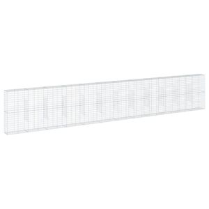 vidaXL Gabion Basket with Cover 1200x50x200 cm Galvanised Iron