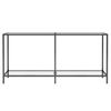 vidaXL Console Table Transparent 160x35x75.5 cm Tempered Glass