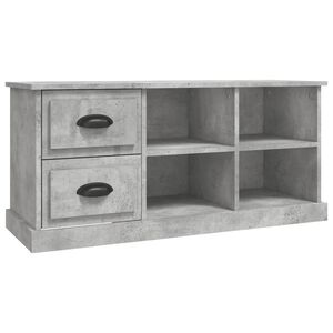 vidaXL TV Cabinet Concrete Grey 102x35.5x47.5 cm Engineered Wood
