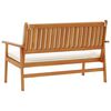 vidaXL Garden Bench with Cushion Cream White Solid Acacia Wood