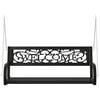 vidaXL Garden Swing Bench 125 cm Steel and Plastic Black