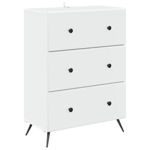 vidaXL Drawer Cabinet White 66 x 34.5 x 90 cm Engineered Wood