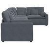 vidaXL Modular Sofa with Cushions Velvet Dark Grey