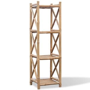 vidaXL Bookcase | Bamboo | Compact | Shelf | Square | Tropical | Bamboo Shelf