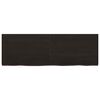 vidaXL Bathroom Countertop Dark Brown 120x40x(2-4) cm Treated Solid Wood