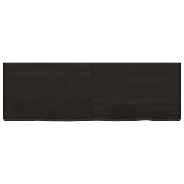 vidaXL Bathroom Countertop Dark Brown 120x40x(2-4) cm Treated Solid Wood