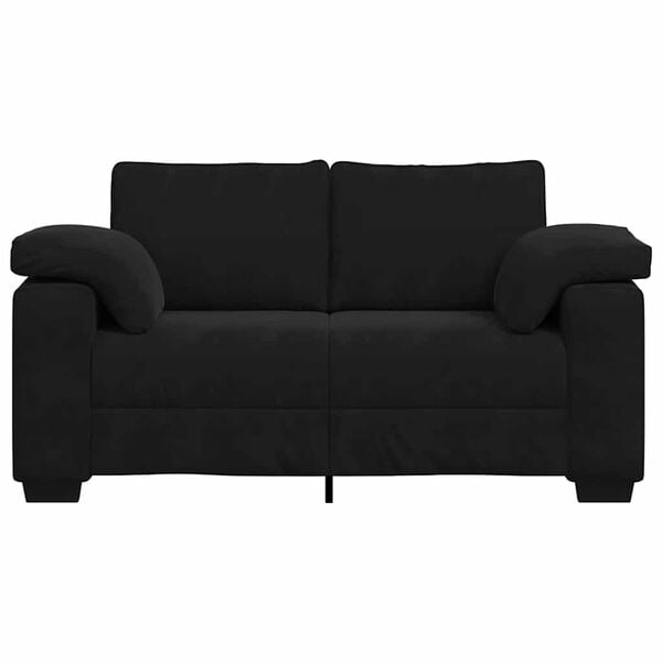 vidaXL Loveseat Sofa Black 160x77x82 cm Velvet