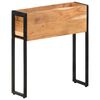vidaXL Planter | Natural Wood, Black | Solid Acacia Wood | Medium