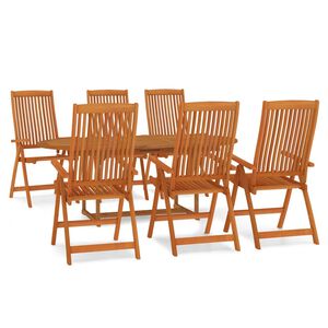vidaXL Garden Dining Set | Reddish-brown | Solid eucalyptus wood | Medium