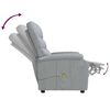 vidaXL Massage Chair Light Grey Fabric