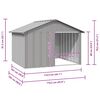 vidaXL Dog House Grey 116.5x103x81.5 cm Galvanised Steel