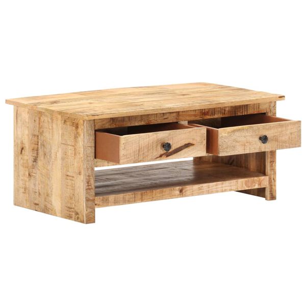 vidaXL Coffee Table 88x50x38 cm Rough Mango Wood