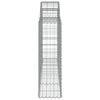 vidaXL Arched Gabion Baskets 8 pcs 200x30x100/120 cm Galvanised Iron