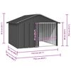 vidaXL Dog House Anthracite 116.5x103x81.5 cm Galvanised Steel