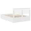 vidaXL Bed Frame with Headboard White 150 x 200 cm Engineered Wood