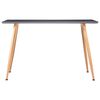 vidaXL Dining Table Grey and Oak 120x60x74 cm MDF
