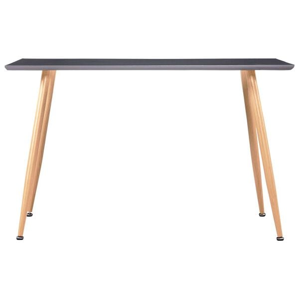 vidaXL Dining Table Grey and Oak 120x60x74 cm MDF