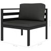 vidaXL 6 Piece Garden Lounge Set with Cushions Aluminium Anthracite