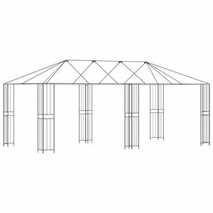 vidaXL Gazebo Frame 6 x 3 m Black Steel