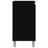 vidaXL Bedside Cabinet Black 40x35x70 cm Engineered Wood