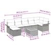 vidaXL Garden Sofa Set with Cushion 8 pcs Grey Poly rattan