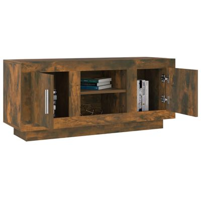 vidaXL TV Cabinet Smoked Oak 102x35x45 cm Engineered Wood