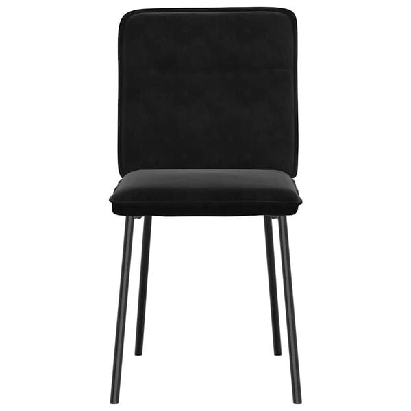 vidaXL Dining Chairs 6 pcs Black Velvet