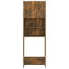 vidaXL Washing Machine Cabinet Smoked Oak 64x25.5x190 cm