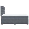 vidaXL Box Spring Bed with Mattress Dark Grey Double Velvet