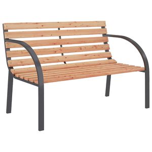 vidaXL Garden Bench 120 cm Wood and Iron