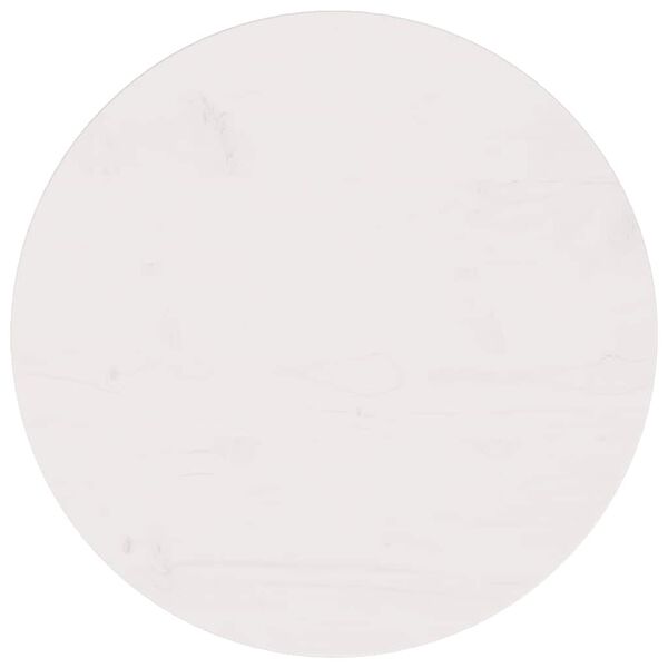 vidaXL Table Top White Ø50x2.5 cm Solid Wood Pine