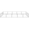 vidaXL Dog Kennel Silver 15 m&sup2; Steel