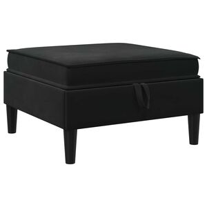 vidaXL Sofa Stool with Storage Black Velvet